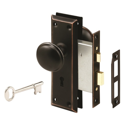 Prime-Line E 2495 Mortise Lockset Security Oil Rubbed Bronze Grade 1 1-3/4" Oil Rubbed Bronze