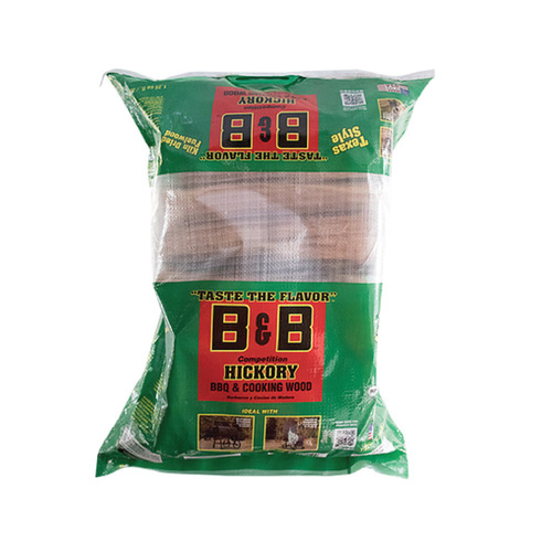 B&B Charcoal 00114 Cooking Logs All Natural Hickory 1.25 cu ft
