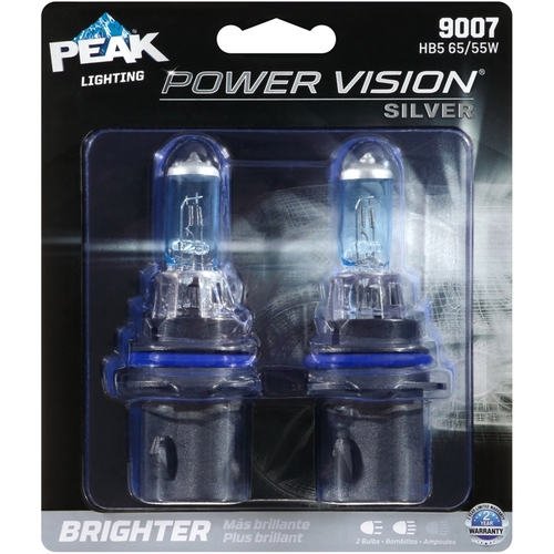 PEAK 9007PVS-2BPP Automotive Bulb Power Vision Halogen High/Low Beam 9007 HB5 65/55W