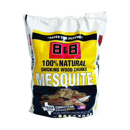 B&B Charcoal 00130 Wood Smoking Chunks All Natural Mesquite 549 cu in