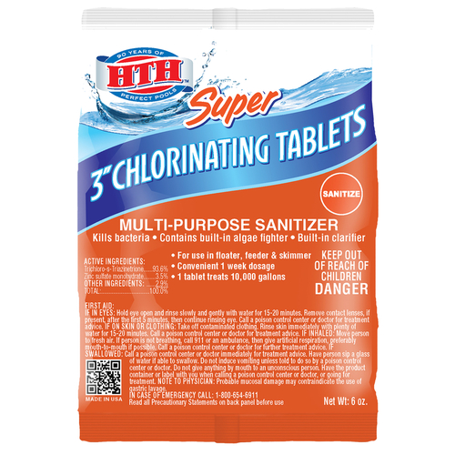 HTH 42032 Chlorinating Chemicals Super Tablet 6 oz