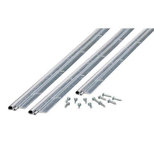 Weatherstrip Silver Aluminum For Door Jambs 84" L X 36" Silver