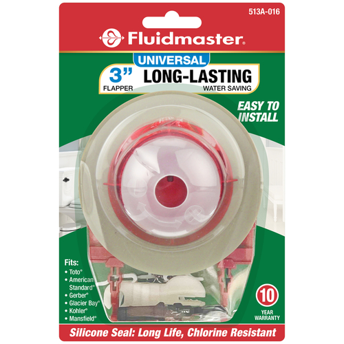 Fluidmaster 513A016P4 Toilet Flapper Universal For Toto, American
