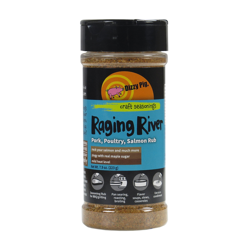 Dizzy Pig DP-RR-8 BBQ Rub Raging River Pork/Poultry/Salmon 7.9 oz
