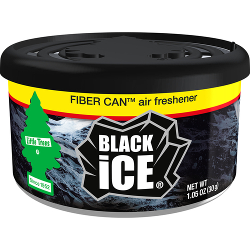 Little Trees UFC-17855-24 Air Freshener Fiber Can Black Ice Scent 1.05 oz Solid