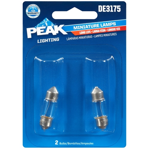 PEAK DE3175LL-BPP Miniature Automotive Bulb Incandescent Indicator DE3175