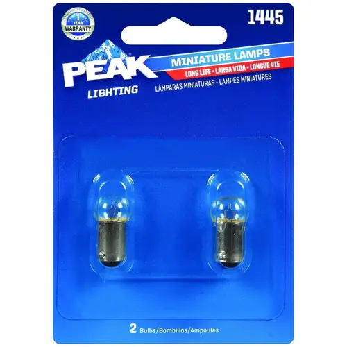 Miniature Automotive Bulb Incandescent Parking/Side Marker/Turn 1445 Pair