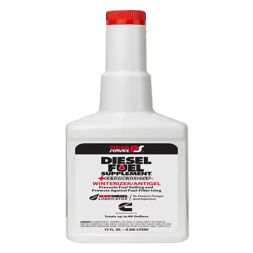 POWER SERVICE 1012-09 Fuel Anti-Gel Diesel Fuel Supplement + Cetane Boost Diesel 12 oz