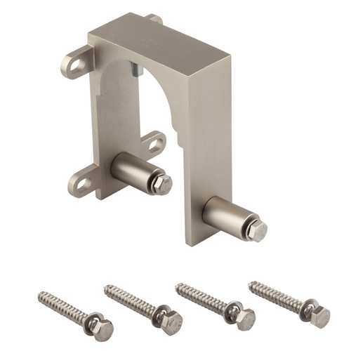 Bypass Bracket, Sliding Door, Steel, Satin Nickel Pair