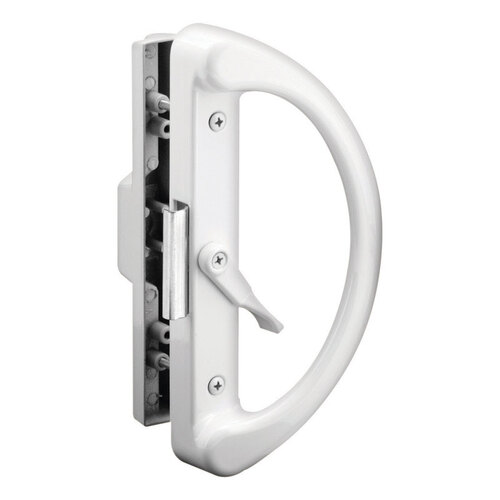 Patio Door Handle Set Metal Outdoor White