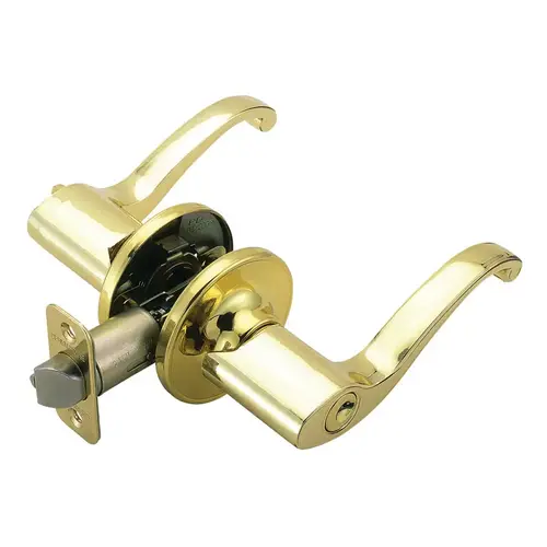 Design House 784868-XCP4 Entry Lever Scroll Polished Brass ANSI Grade 3 Polished Brass - pack of 4