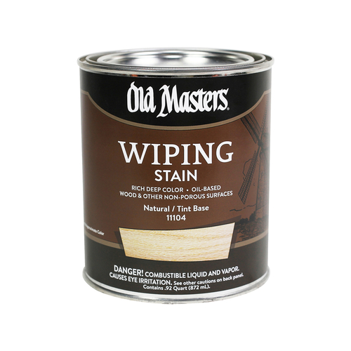 Old Masters 11104 Wiping Stain SemiTransparent Natural OilBased 1 qt