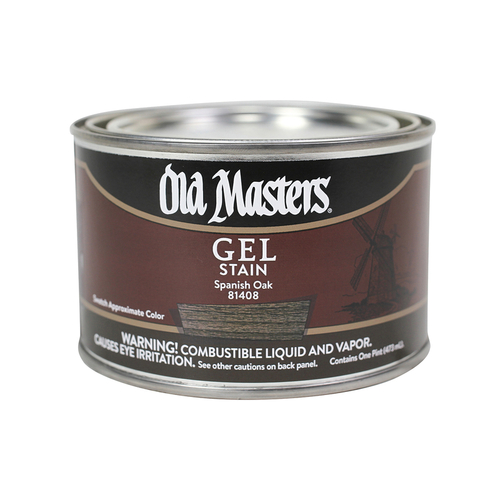 Old Masters 81408 Gel Stain Semi-Transparent Spanish Oak Oil-Based ...