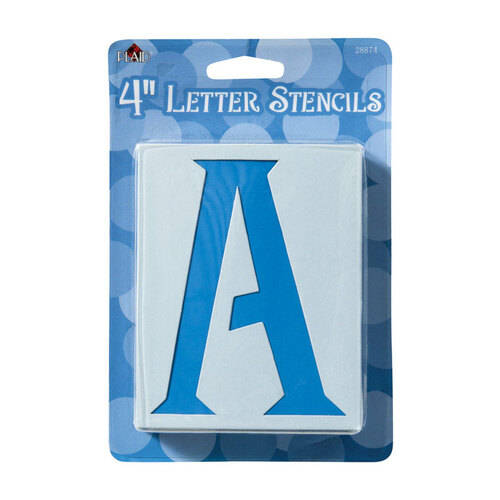 Plaid 28874-XCP3 Stencil 4" Card Stock Letters - pack of 3