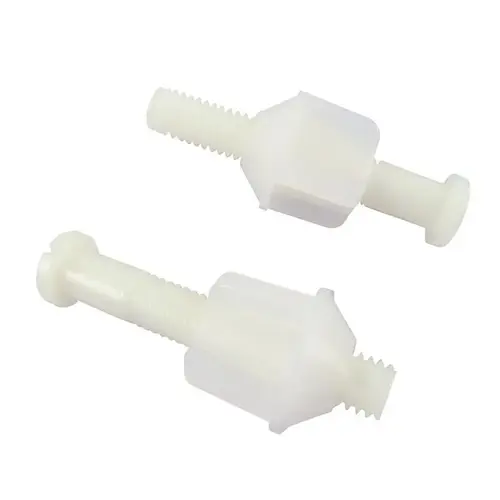 Seat Hinge Bolt, Plastic, White Pair