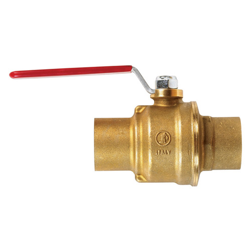 Ball Valve, 1-1/2 in Connection, Compression, 600/150 psi Pressure, Manual Actuator, Brass Body Chrome