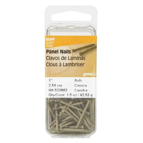 Nail 1" Panel Steel Large Head Brown