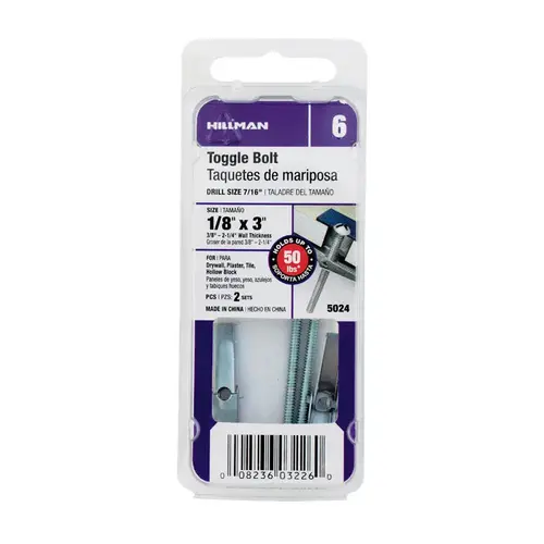 Hillman 5334883-XCP10 Toggle Bolt 1/8