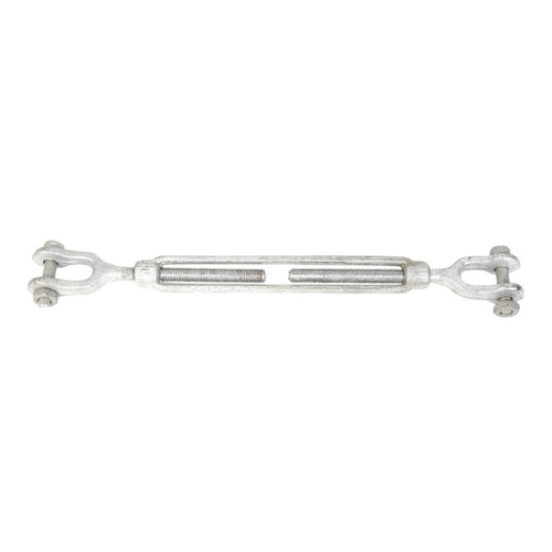 Turnbuckle, 3500 lb Working Load, 5/8 in Thread, Jaw, Jaw, 12 in L Take-Up, Galvanized Steel