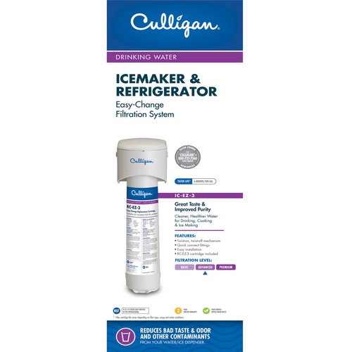 Icemaker and Refrigerator Filter, 500 gal Capacity, 0.5 gpm