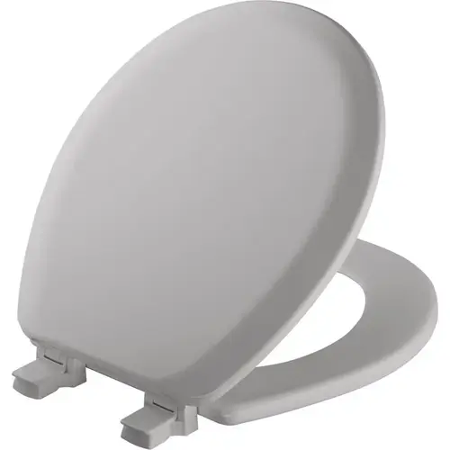 Mayfair by Bemis 41EC-162 Round Molded Wood Toilet Seat, Easy-Clean & Change  Hinge, STA-TITE , Silver