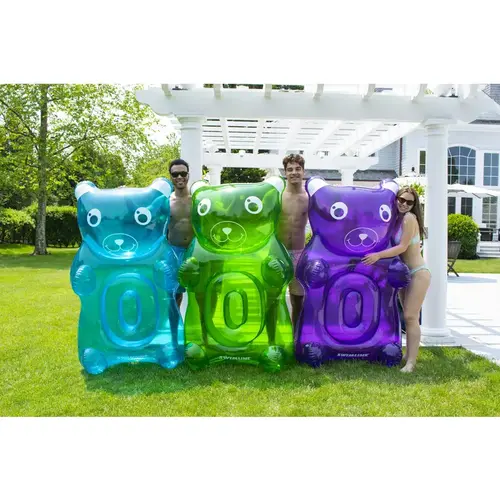 Pool Float Assorted Plastic Inflatable Gummy Bear Assorted