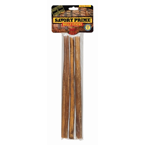 Savory Prime 313 Bully Stick Natural Beef Grain Free For Dogs 9"