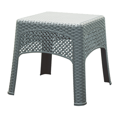 Adams 8071-13-3731 Side Table Gray Square Resin Woven Gray
