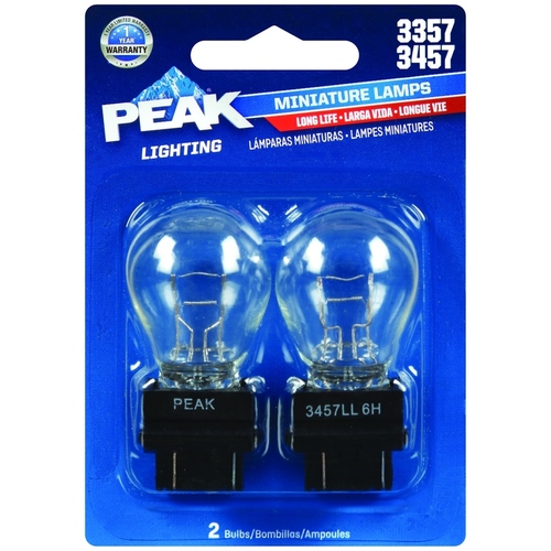 PEAK 3457LL-BPP Miniature Automotive Bulb Halogen Parking/Stop/Tail/Turn 3357 3457