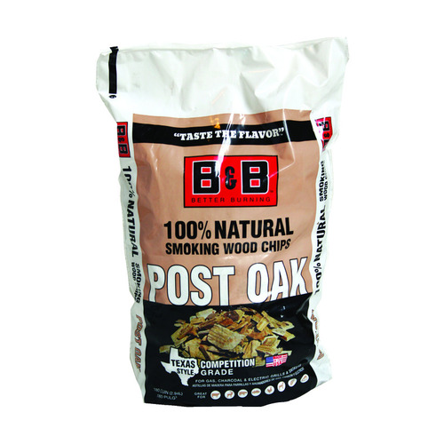 B&B Charcoal 00124 Wood Smoking Chips All Natural Oak 180 cu in