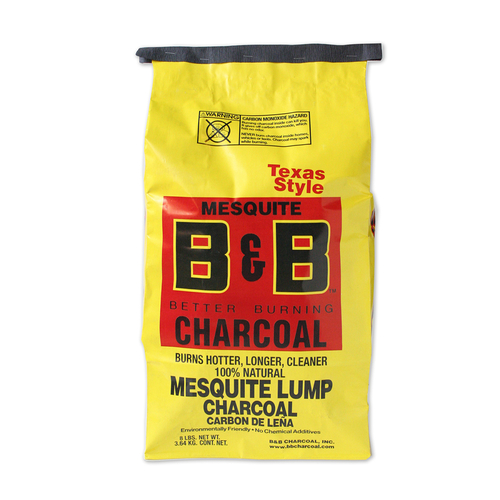 B&B Charcoal 00050 Lump Charcoal All Natural Mesquite 8 lb