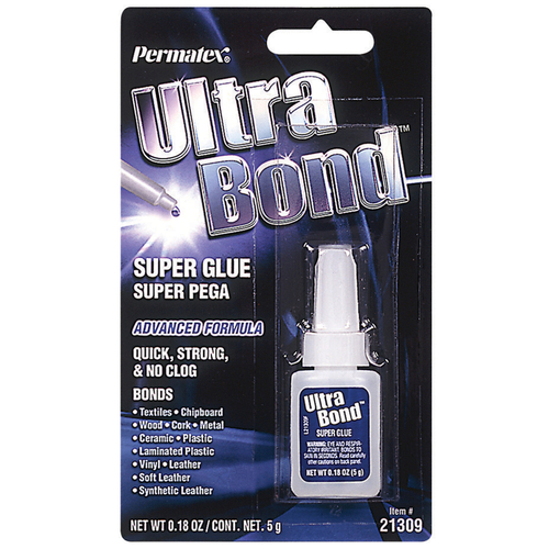 PERMATEX 21309 Super Glue Ultra Bond High Strength 5 gm Clear