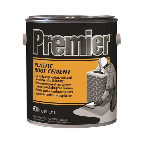 Premier PR300042 Plastic Roof Cement Black Asphalt 0.9 gal Black