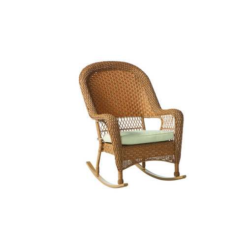 Living Accents PRKS2021 Rocking Chair Palmaro Tan Wicker Frame
