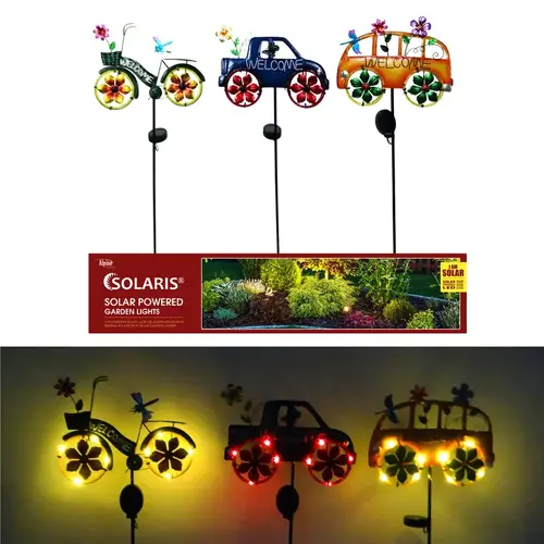 Outdoor Garden Stake Solaris Assorted Iron 36" H Welcome Mobile Assorted