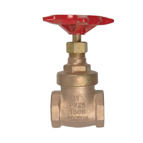 B&K 100-205NL ProLine Series Gate Valve, 1 in Connection, FPT, 300/150 psi Pressure, Brass Body