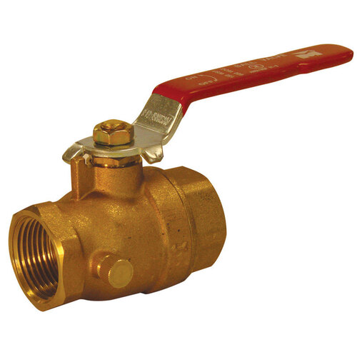 Ball Valve, 1 in Connection, FPT x FPT, 500 psi Pressure, Brass Body Chrome