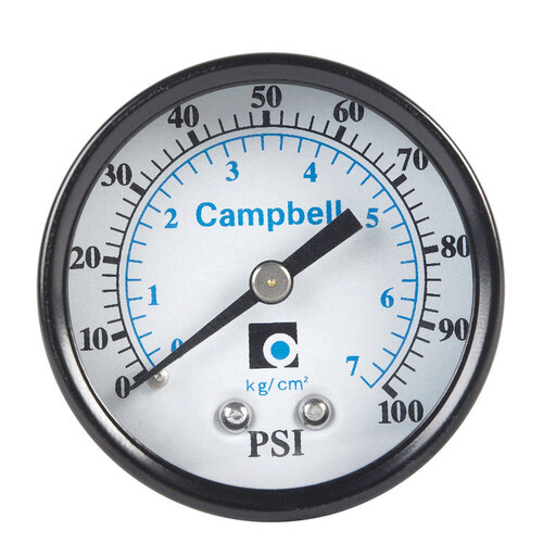 Campbell PGCBM-1-NL Pressure Gauge 100 psi