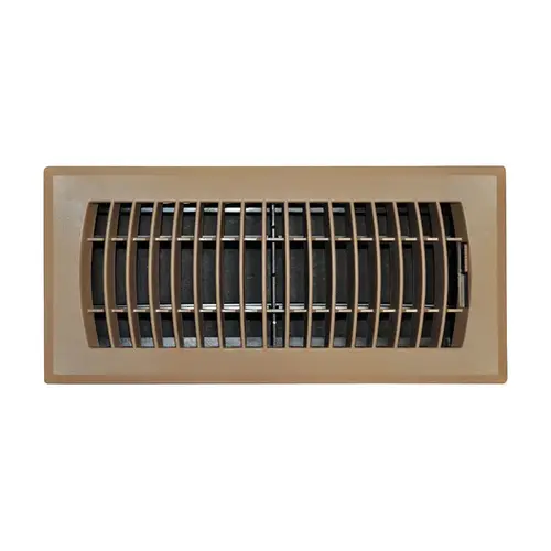 Tru Aire C160MBP04X10 Floor Diffuser 4" H X 10" W 1-Way Powder Coat Brown ABS Plastic Powder Coat