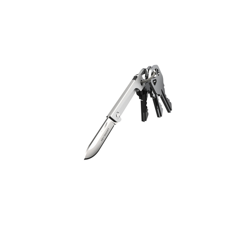 Key Ring Stainless Steel Silver Mini Knife Silver - pack of 6