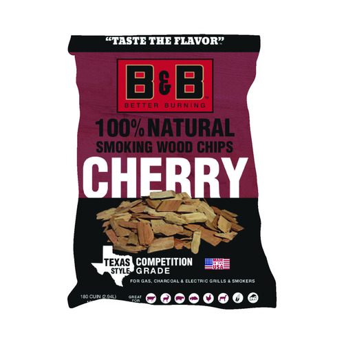 B&B Charcoal 00126 Wood Smoking Chips All Natural Cherry 180 cu in