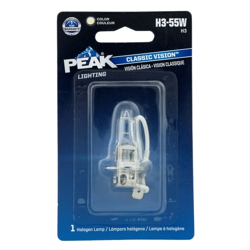 PEAK H3-55W-BPP Automotive Bulb Classic Vision Halogen Fog H3-55W