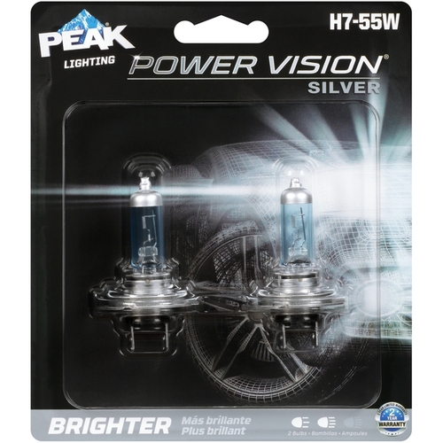 PEAK H7-55WPVS-2BPP Automotive Bulb Power Vision Halogen High/Low Beam H7-55W