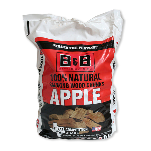 B&B Charcoal 00141 Wood Smoking Chunks All Natural Apple 549 cu in