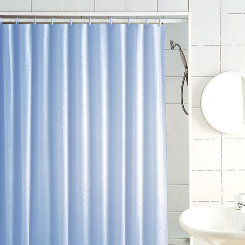 Shower Curtain Liner 70" H X 72" W Light Blue Glitter PEVA Light Blue