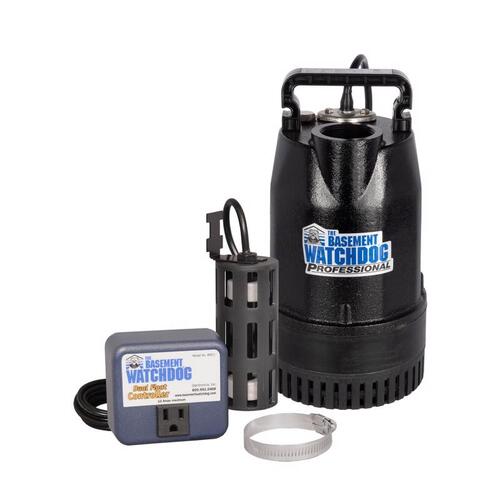 Submersible Sump Pump 1/2 HP 4,400 gph Aluminum Dual Reed AC