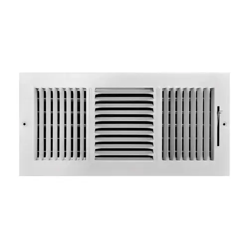 Tru Aire C103M14X06 Wall/Ceiling Register 6" H X 14" W 3-Way Powder Coat White Steel Powder Coat