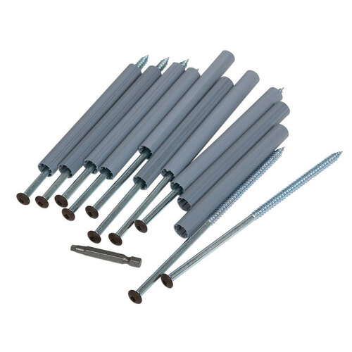 Gutter Screw w/Ferrule 7" L Hex/Slotted Hex Head Galvanized