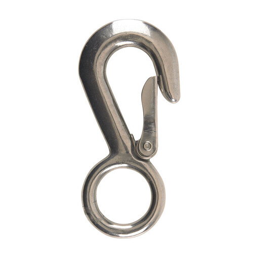 Snap Hook Polished Stainless Steel 4-22/32" L Polished - pack of 10