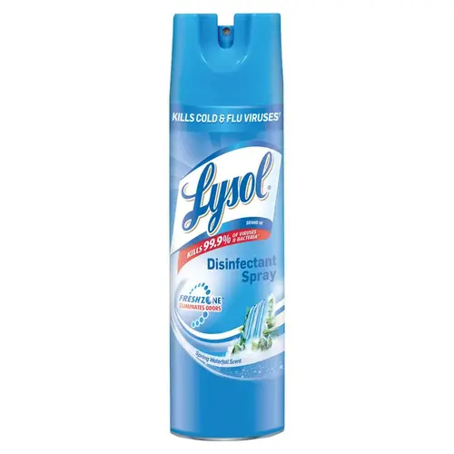 79326 Disinfectant Spray, 19 oz Can, Liquid, Spring Waterfall, Clear